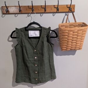 Not Perfect Linen Wendy Top